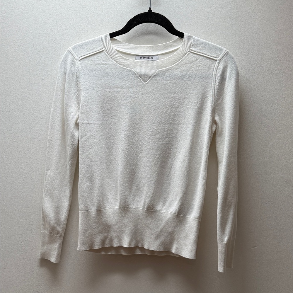BR STANDARD Ivory Crew Neck Sweater
